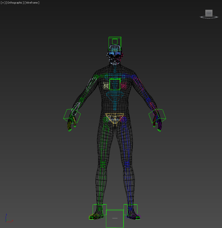Highpoly Rigged Lowpoly Fantasy human basemesh Low-poly 3D model_23