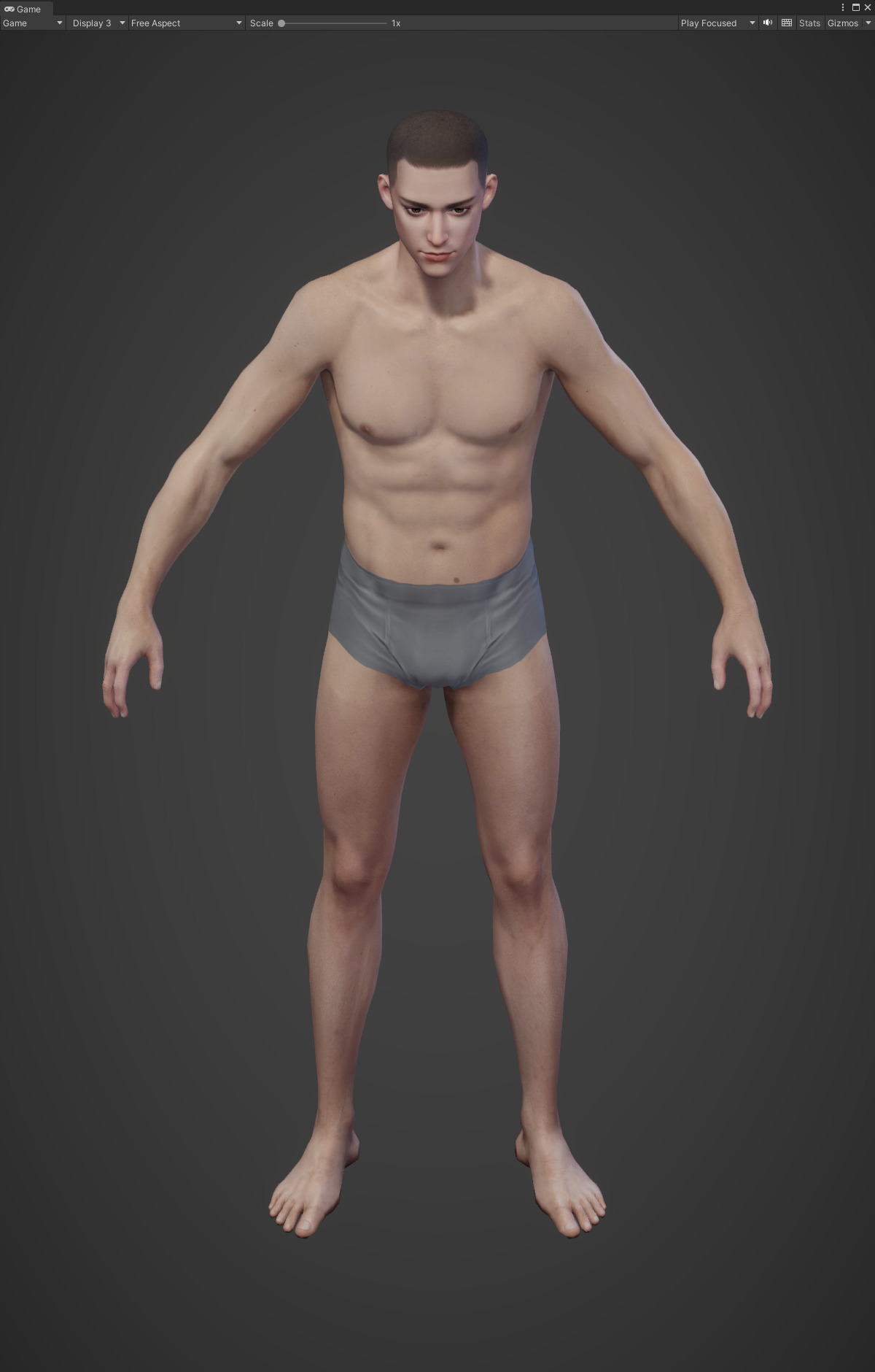 Highpoly Rigged Lowpoly Fantasy human basemesh Low-poly 3D model_9
