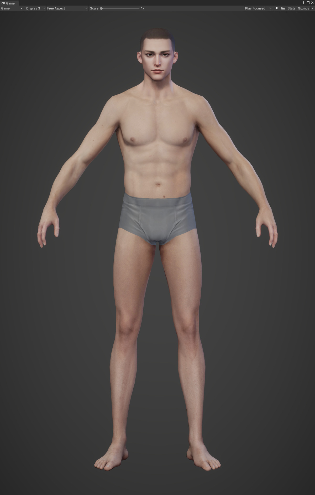 Highpoly Rigged Lowpoly Fantasy human basemesh Low-poly 3D model_3