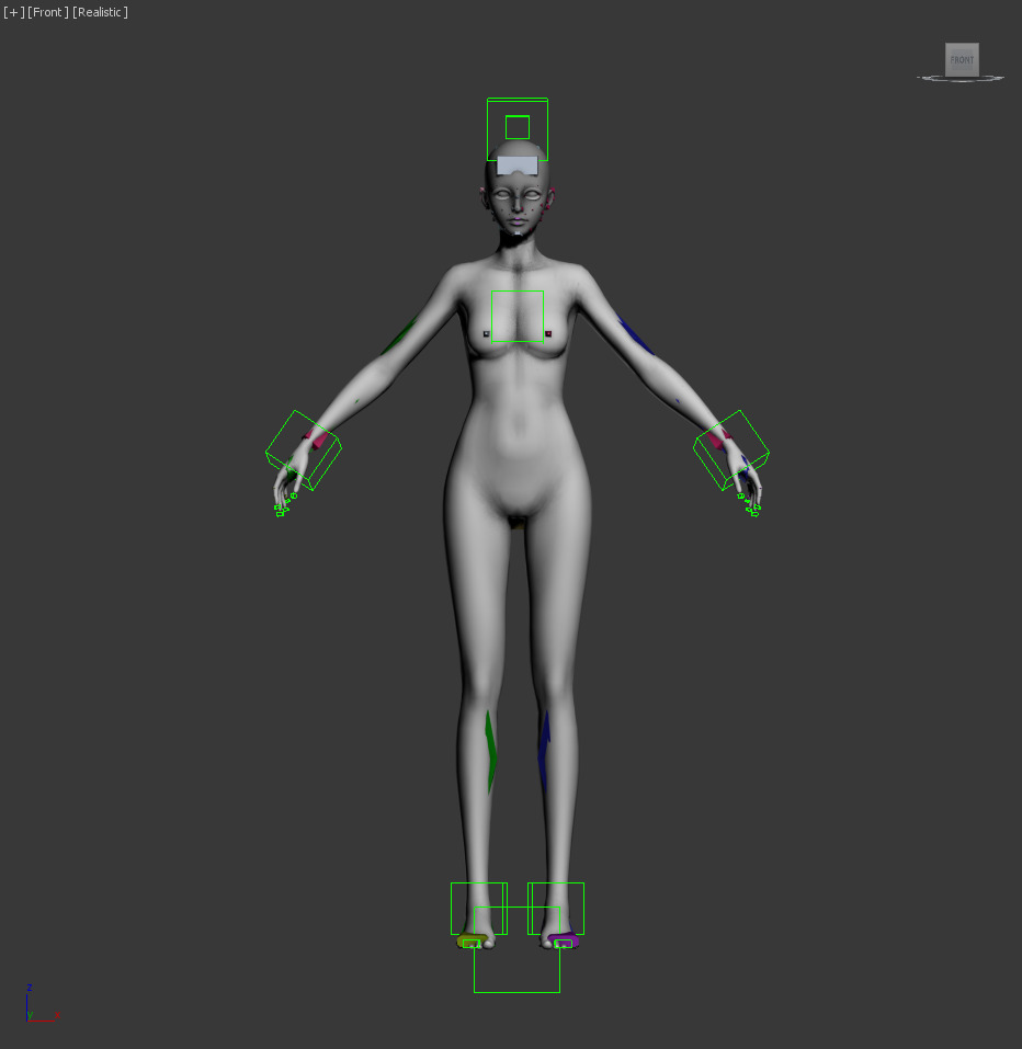 Highpoly Rigged Lowpoly Fantasy human basemesh Low-poly 3D model_38