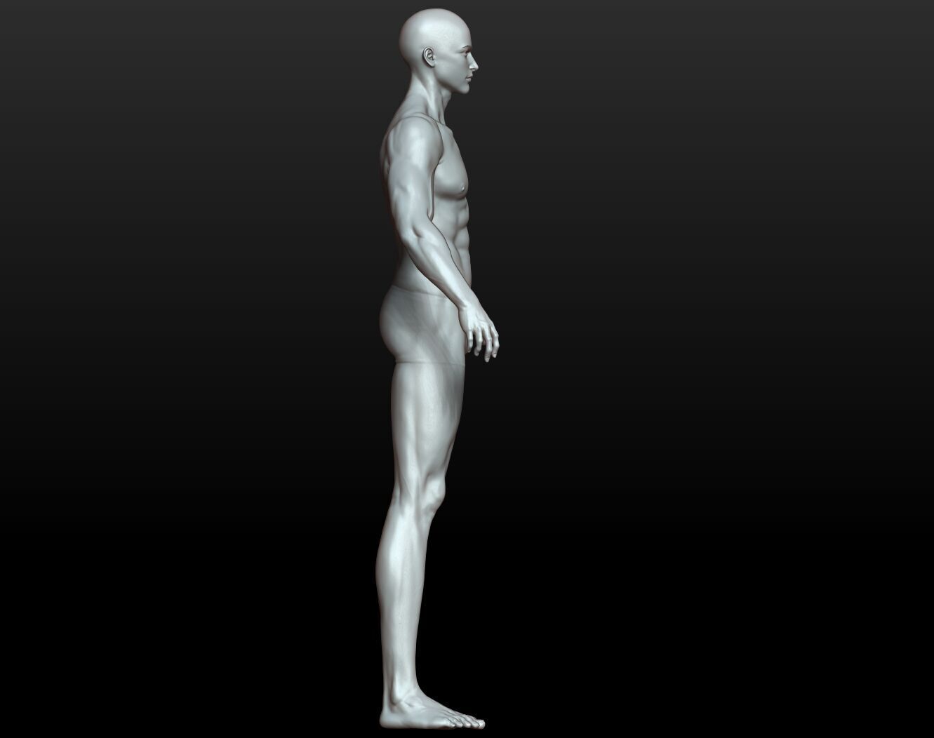 Highpoly Rigged Lowpoly Fantasy human basemesh Low-poly 3D model_25