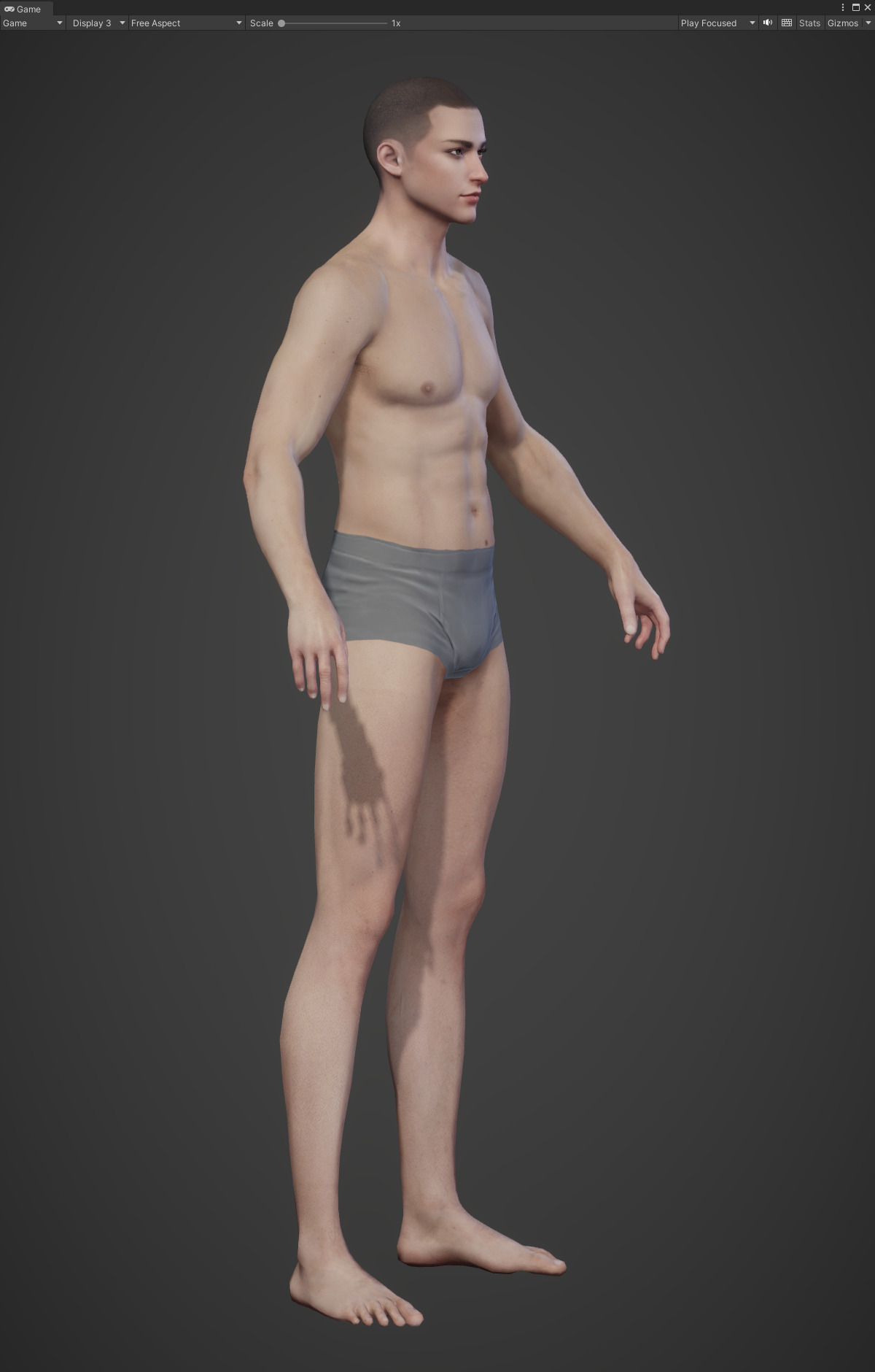 Highpoly Rigged Lowpoly Fantasy human basemesh Low-poly 3D model_4
