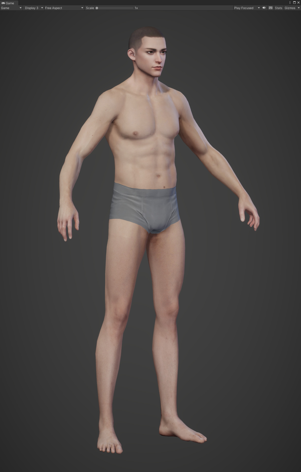 Highpoly Rigged Lowpoly Fantasy human basemesh Low-poly 3D model_7