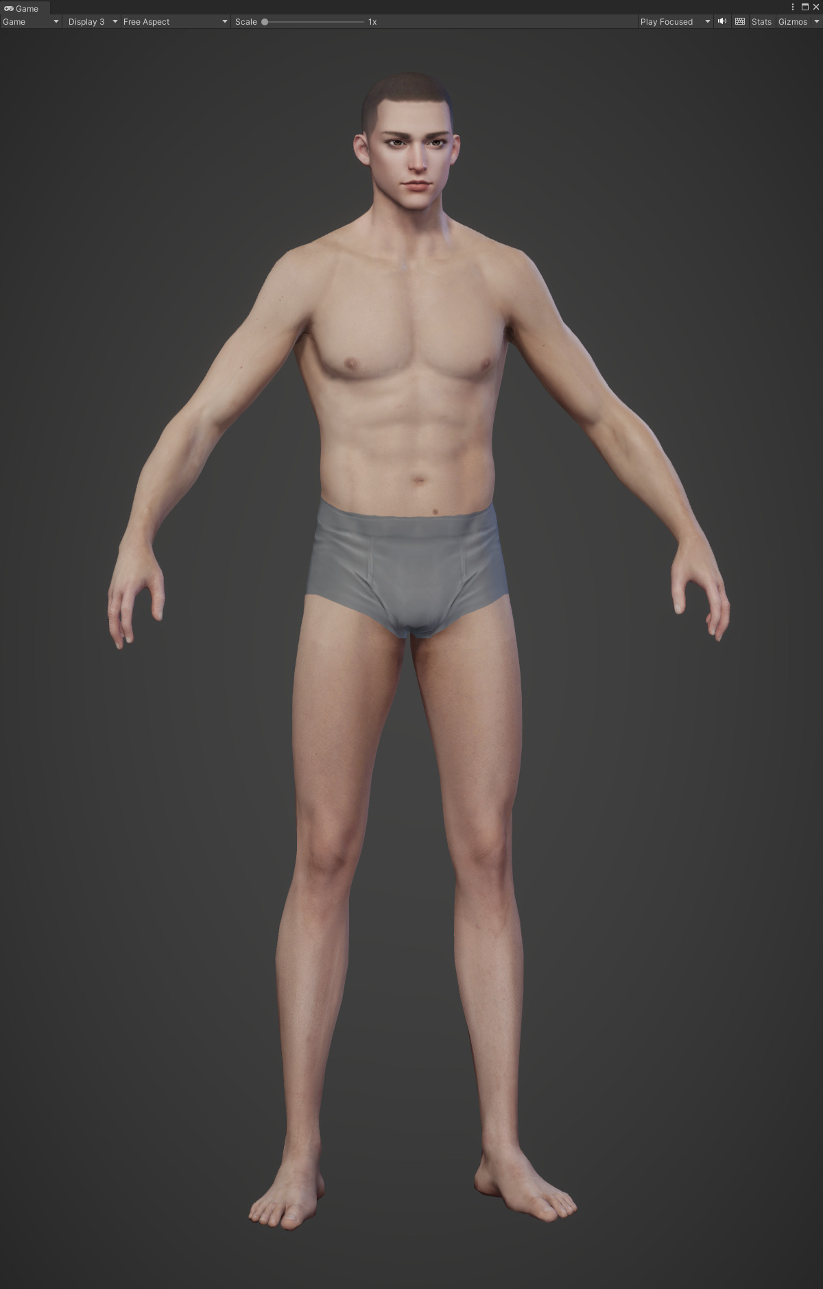 Highpoly Rigged Lowpoly Fantasy human basemesh Low-poly 3D model_29