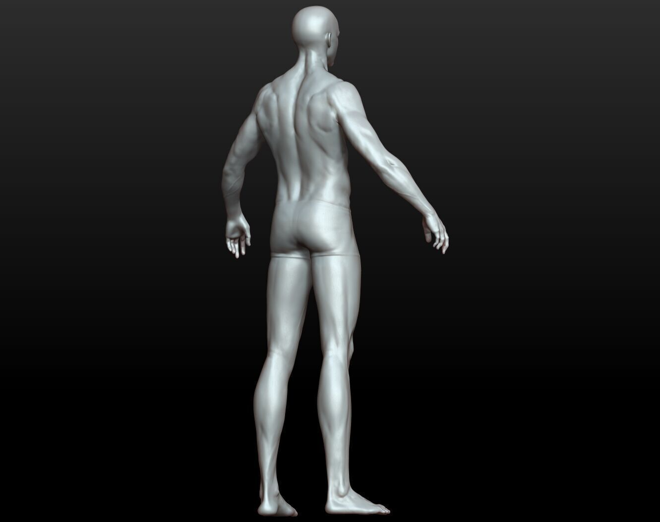 Highpoly Rigged Lowpoly Fantasy human basemesh Low-poly 3D model_18