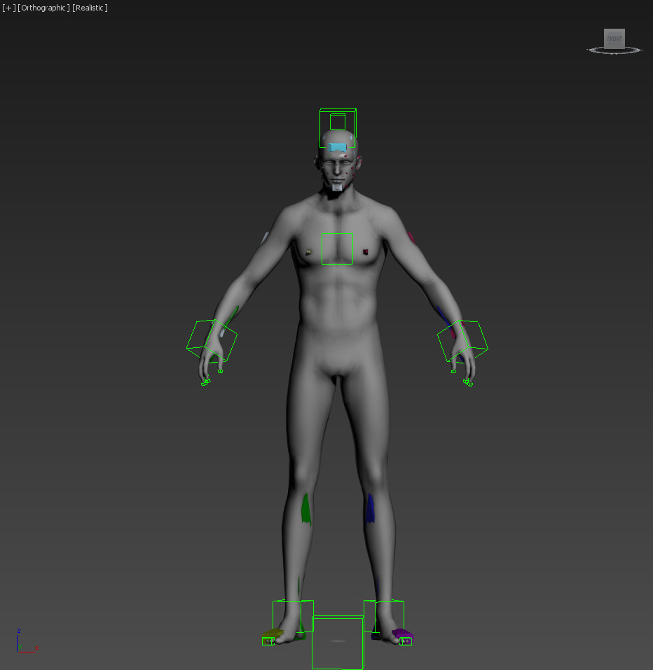 Highpoly Rigged Lowpoly Fantasy human basemesh Low-poly 3D model_14