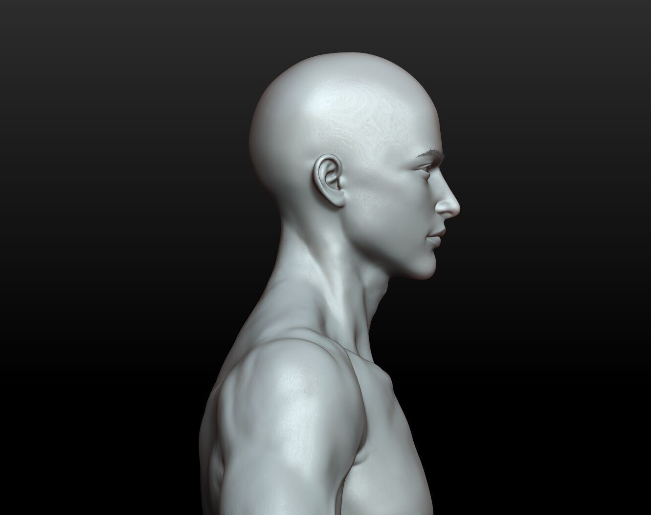 Highpoly Rigged Lowpoly Fantasy human basemesh Low-poly 3D model_27