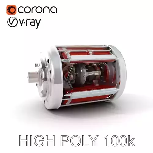 HighPrecision Electric Motor Model Pack Low-poly 3D model