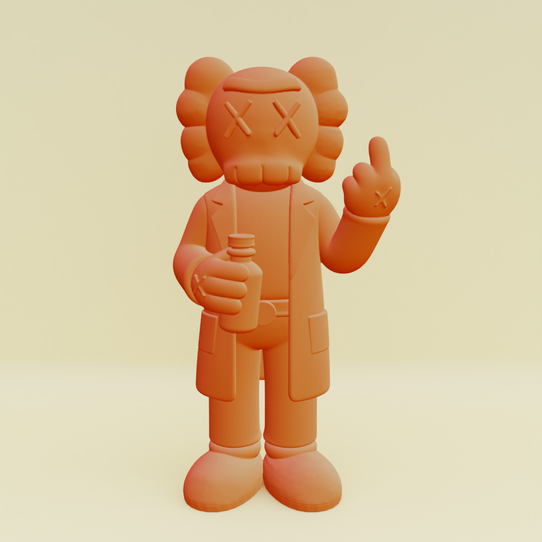 KAWS Rick Sanchez The Scientist Figure Toys Printable 3D print model_1