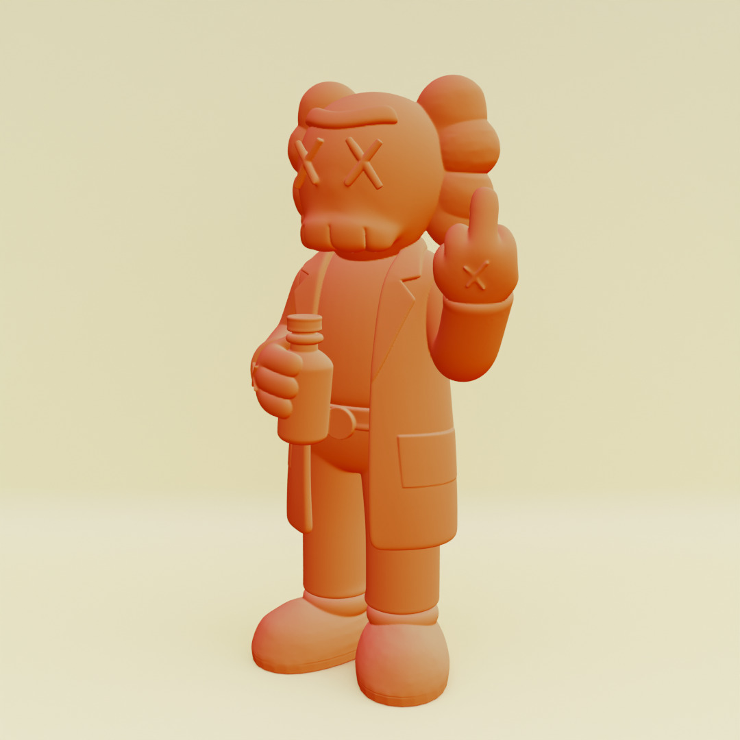 KAWS Rick Sanchez The Scientist Figure Toys Printable 3D print model_2