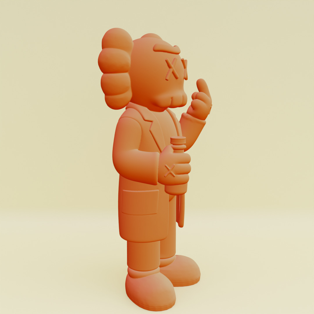 KAWS Rick Sanchez The Scientist Figure Toys Printable 3D print model_11