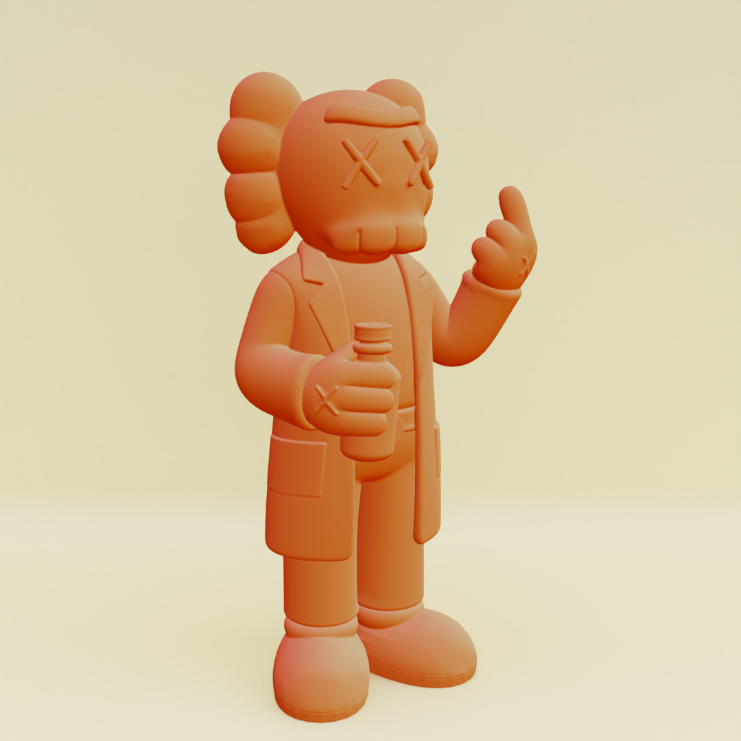 KAWS Rick Sanchez The Scientist Figure Toys Printable 3D print model_12