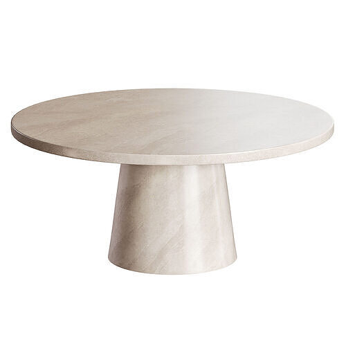 Outdoor Pedestal Round Dining Table Low-poly 3D model