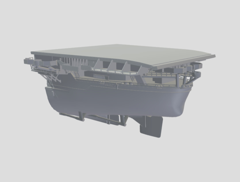 Aircraft Carrier IJN Shinano Highly Detailed 3D Model Kit 3D print model_21