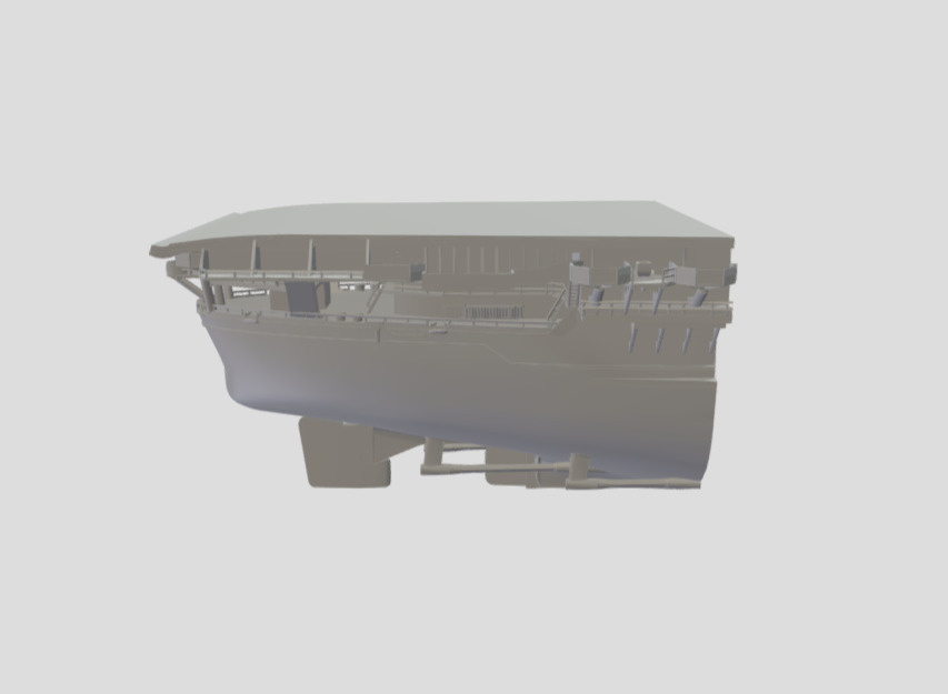Aircraft Carrier IJN Shinano Highly Detailed 3D Model Kit 3D print model_22