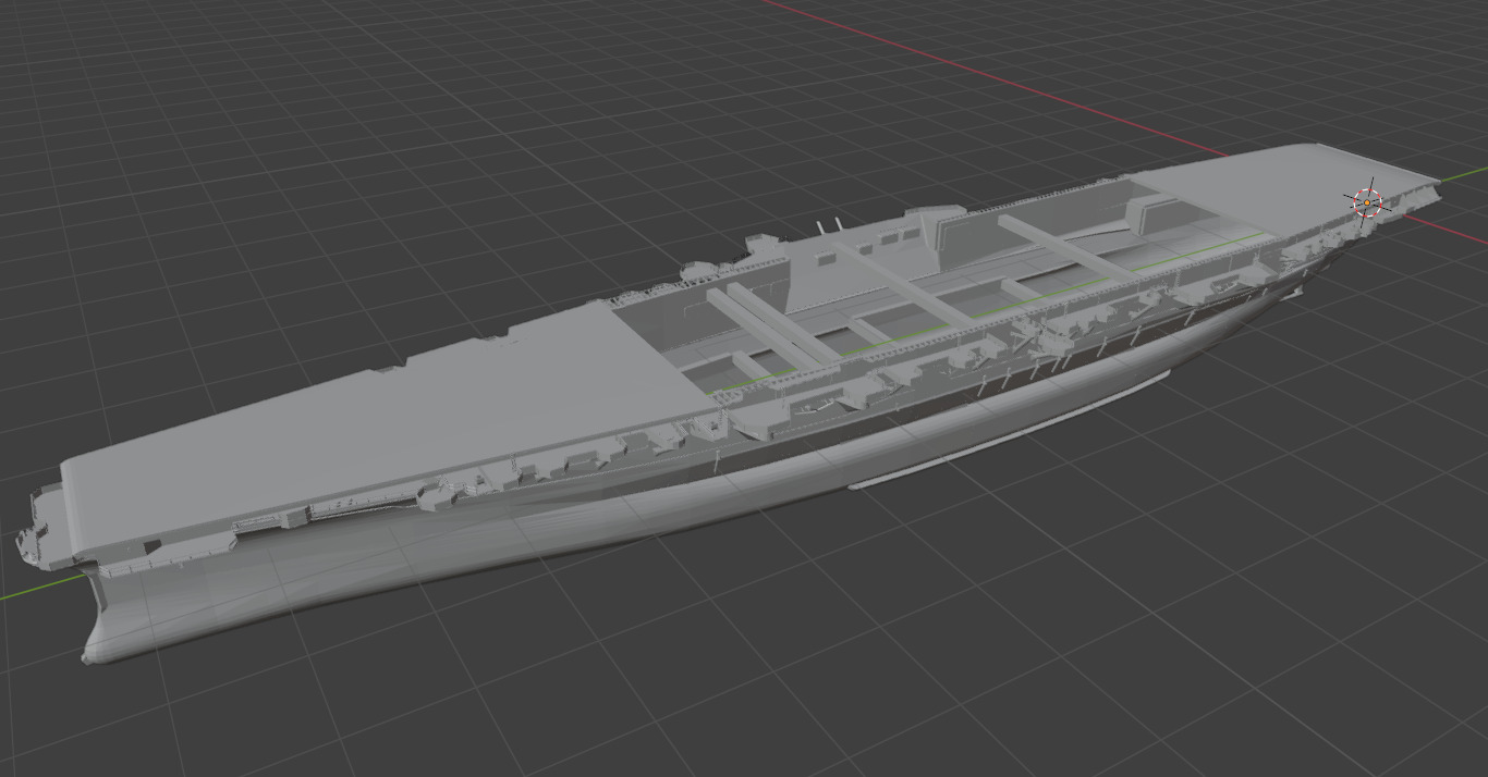 Aircraft Carrier IJN Shinano Highly Detailed 3D Model Kit 3D print model_14