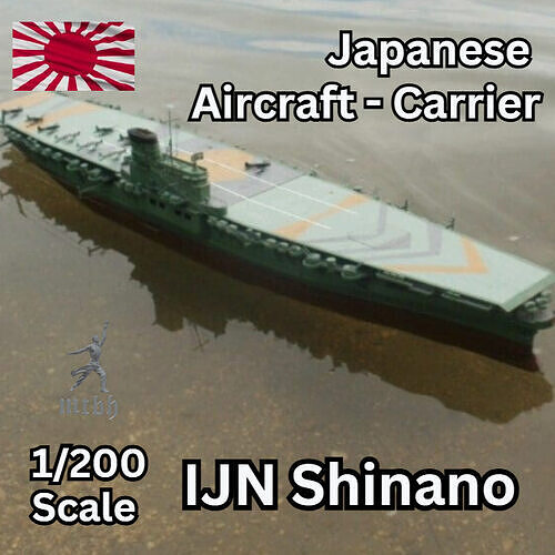Aircraft Carrier IJN Shinano Highly Detailed 3D Model Kit 3D print model