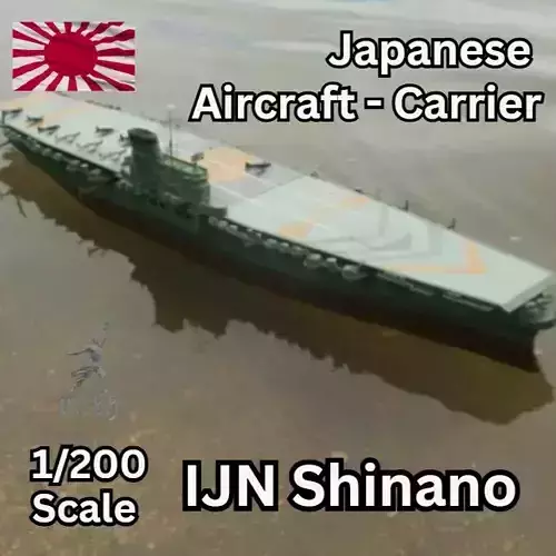 Aircraft Carrier IJN Shinano Highly Detailed 3D Model Kit 3D print model