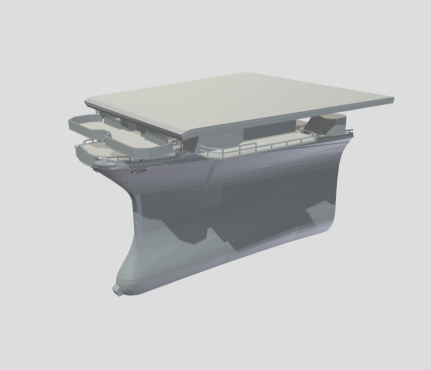 Aircraft Carrier IJN Shinano Highly Detailed 3D Model Kit 3D print model_24