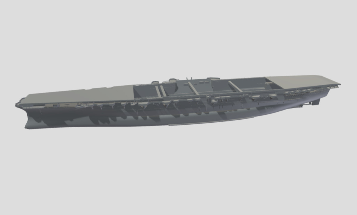Aircraft Carrier IJN Shinano Highly Detailed 3D Model Kit 3D print model_16