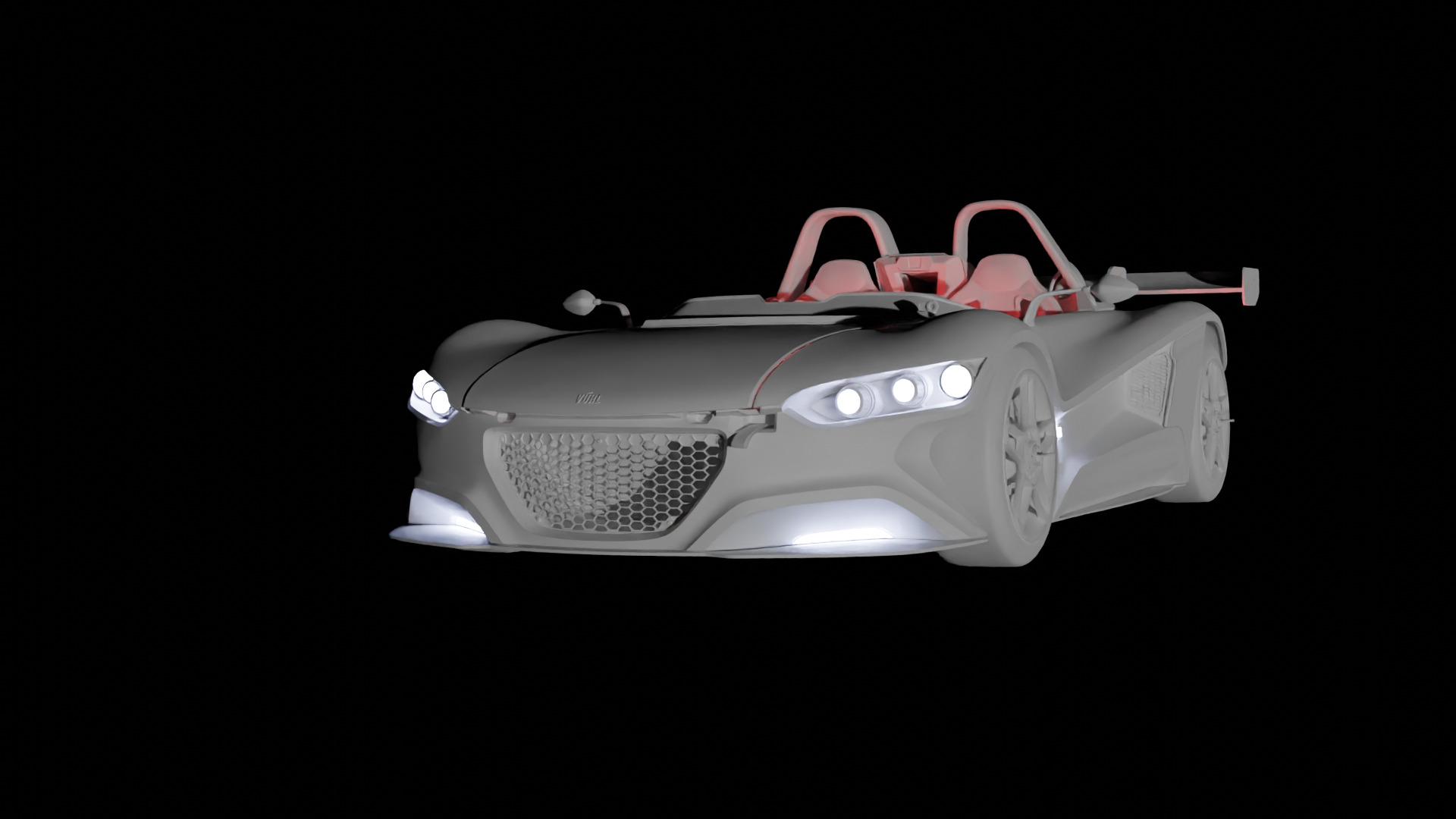 VUHL 05RR - Spor Car Low-poly 3D model_11