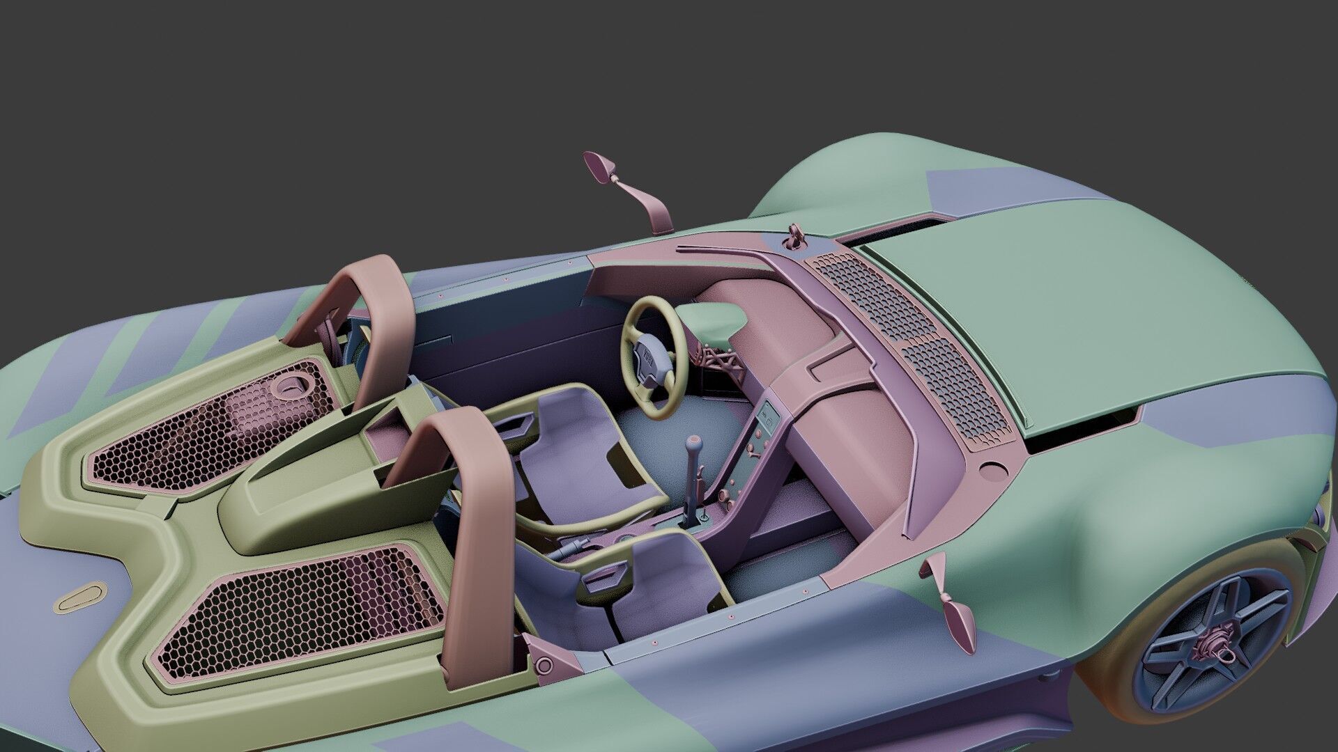 VUHL 05RR - Spor Car Low-poly 3D model_7