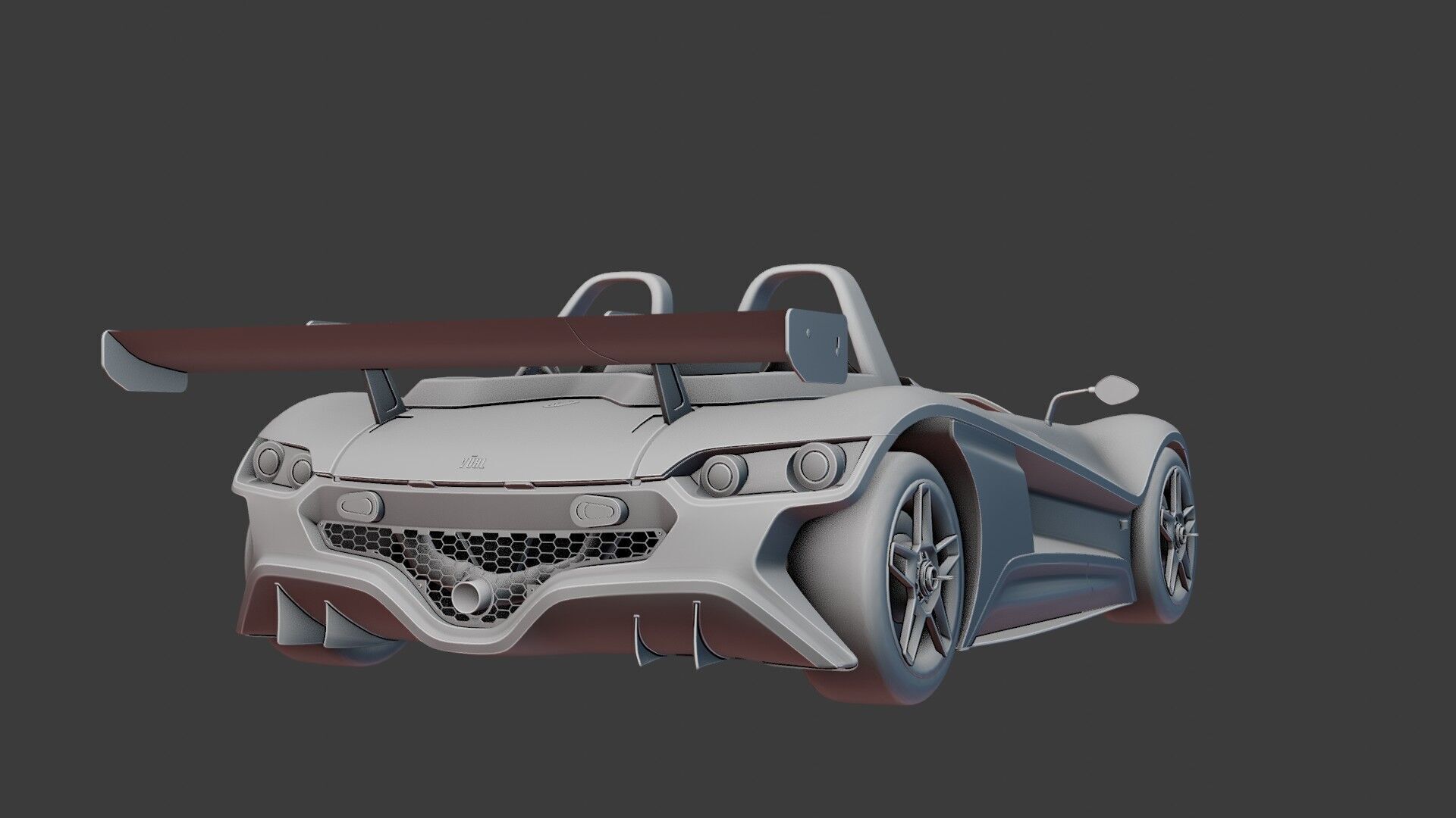 VUHL 05RR - Spor Car Low-poly 3D model_2