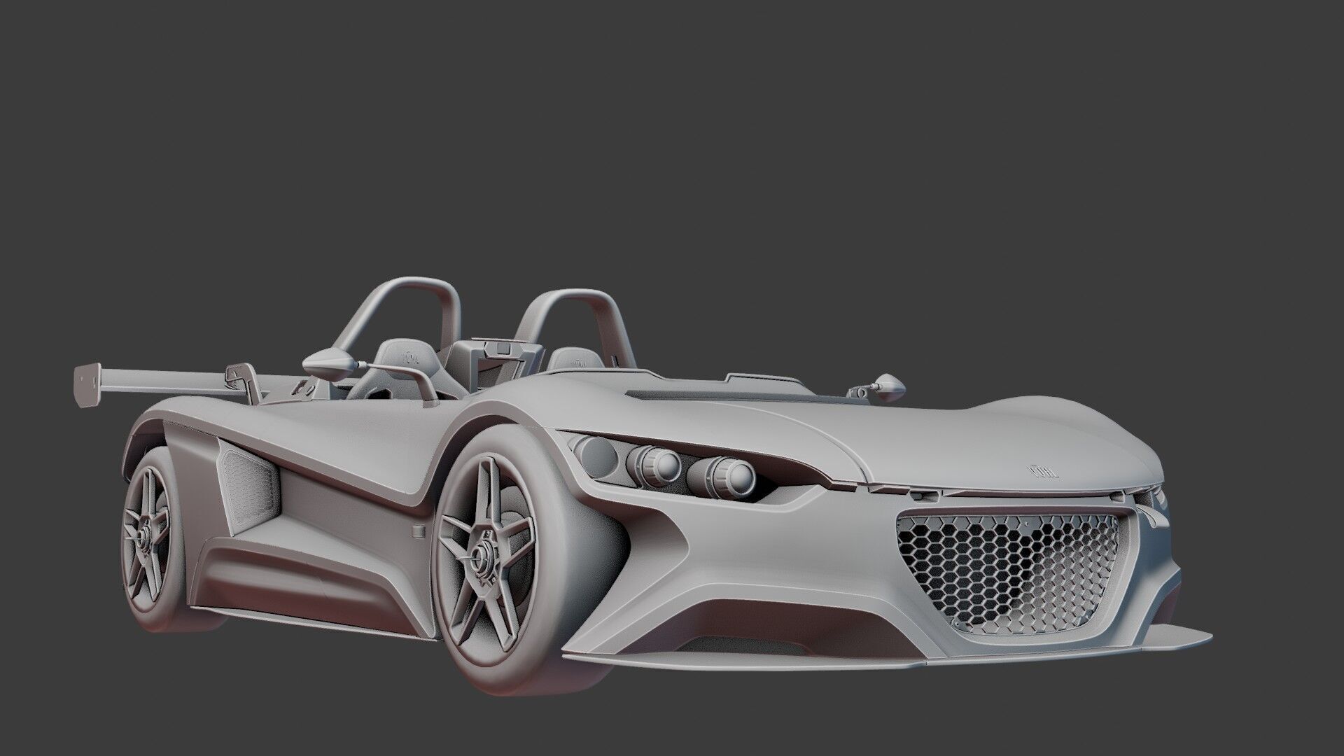 VUHL 05RR - Spor Car Low-poly 3D model_1