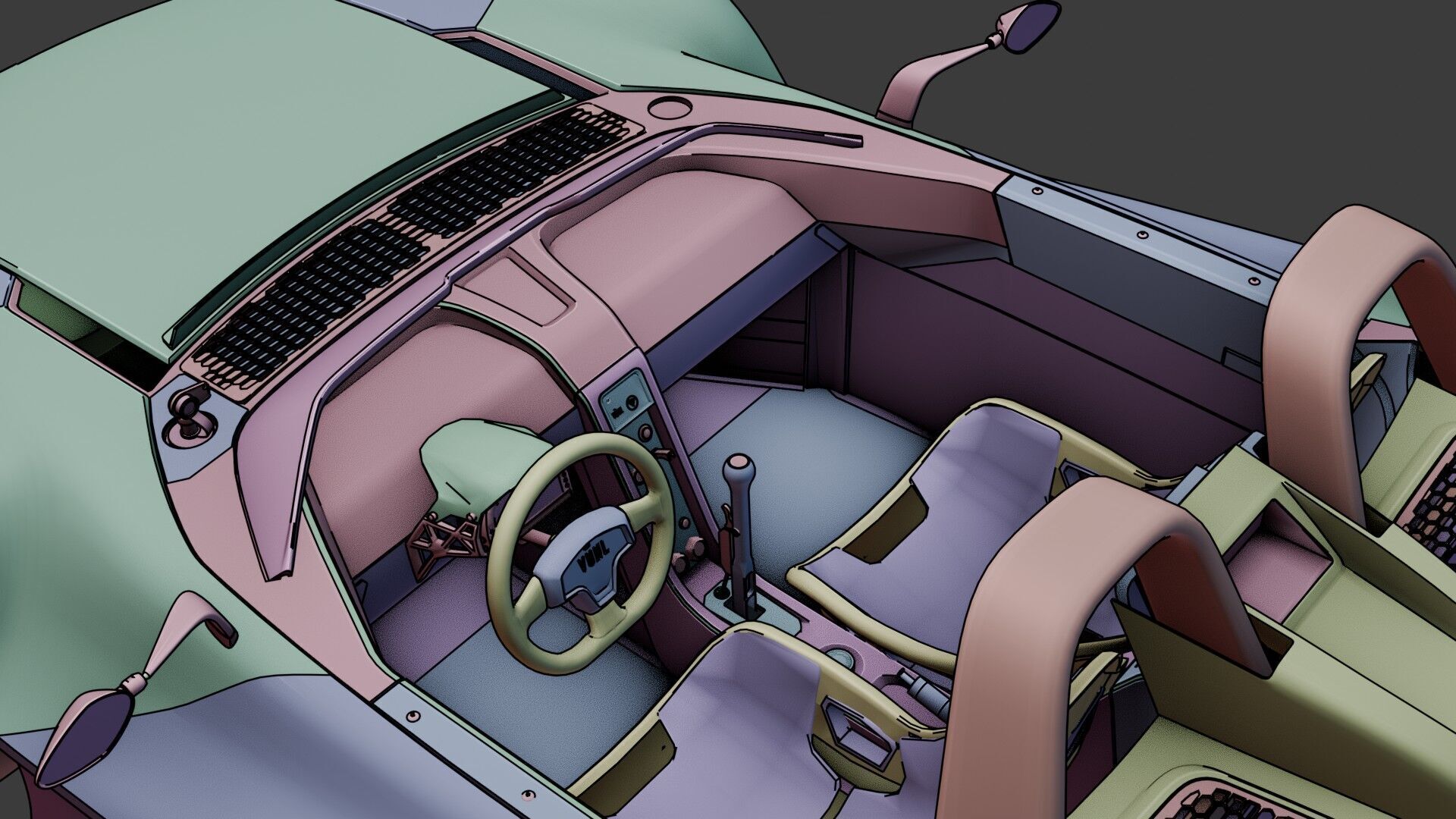 VUHL 05RR - Spor Car Low-poly 3D model_8