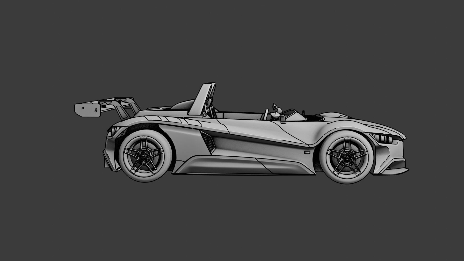 VUHL 05RR - Spor Car Low-poly 3D model_3