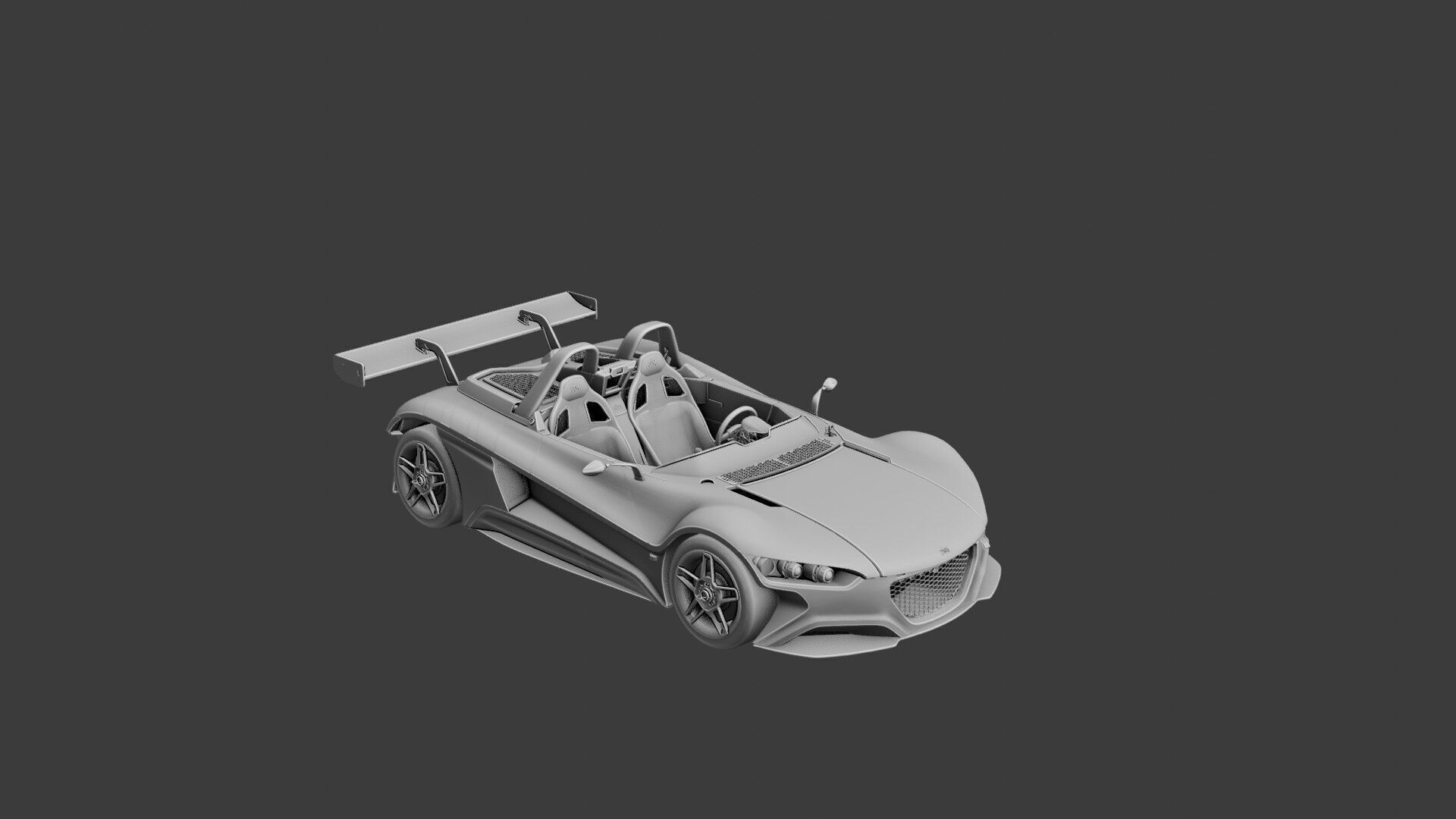 VUHL 05RR - Spor Car Low-poly 3D model_5