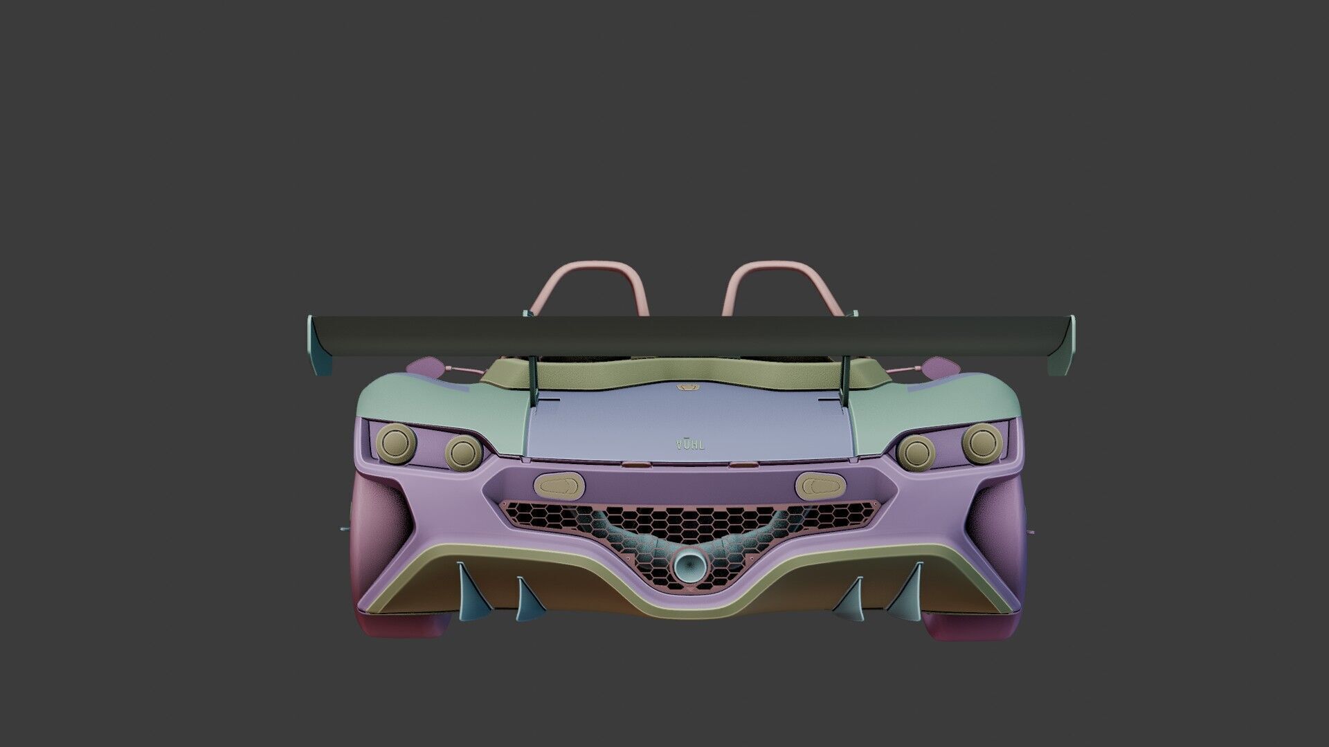 VUHL 05RR - Spor Car Low-poly 3D model_10