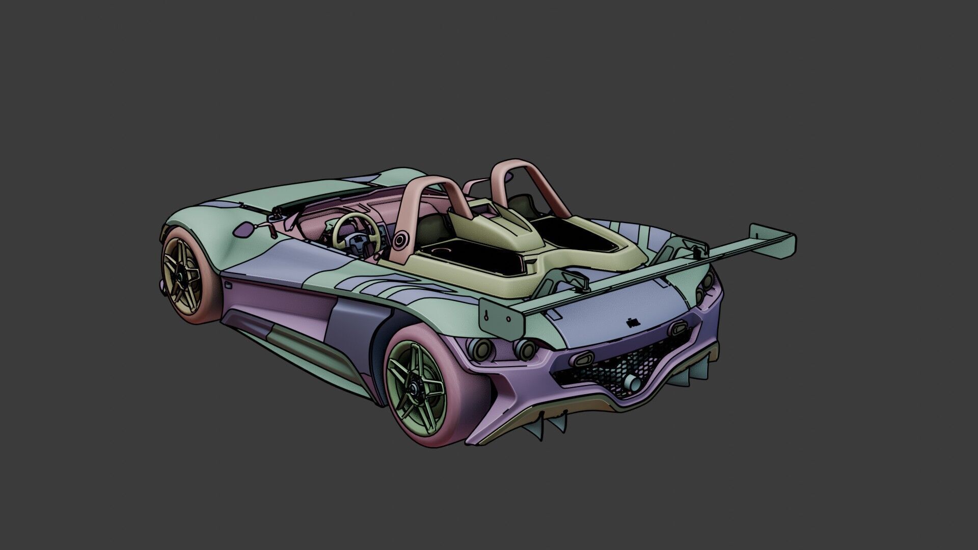 VUHL 05RR - Spor Car Low-poly 3D model_6