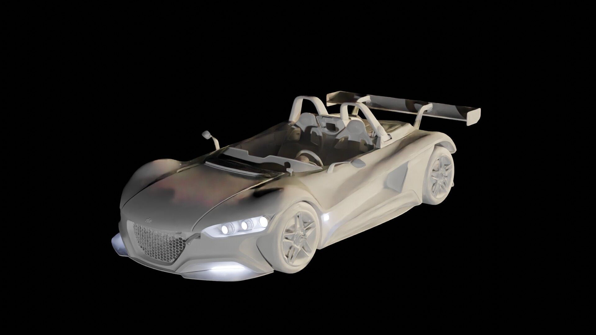 VUHL 05RR - Spor Car Low-poly 3D model_12