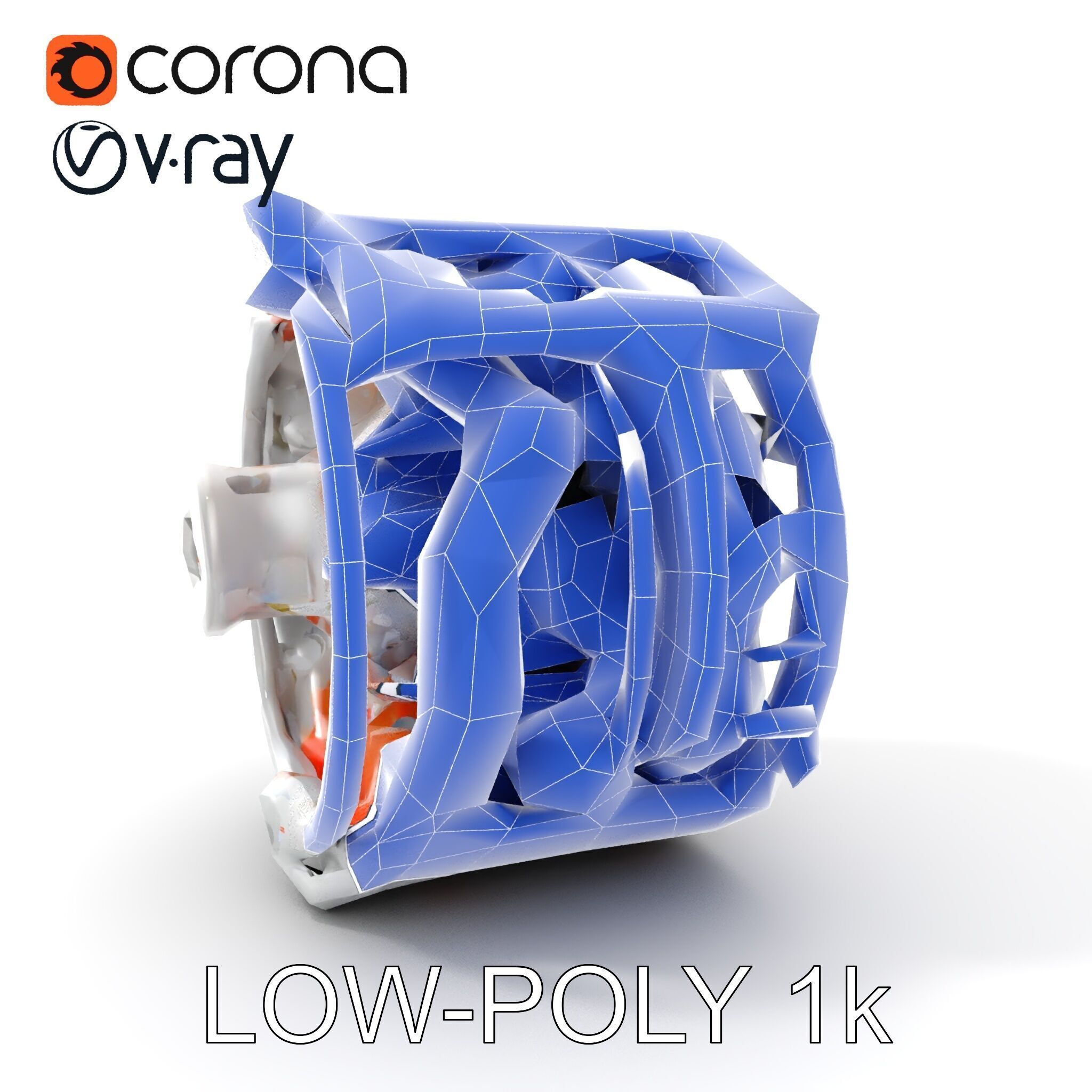 Electric Motor Model Pack  Detailed Mechanical Component Low-poly 3D model_19