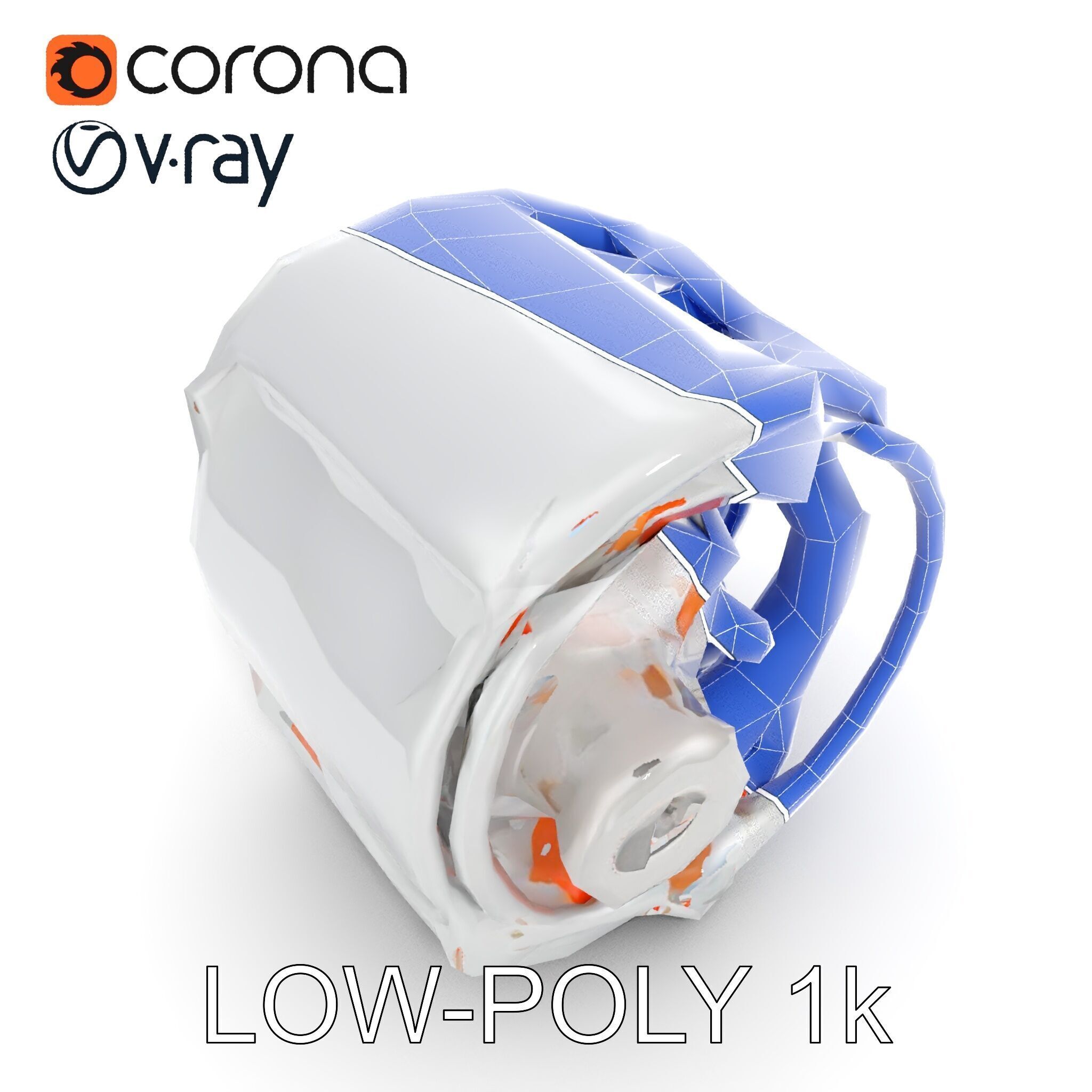 Electric Motor Model Pack  Detailed Mechanical Component Low-poly 3D model_25