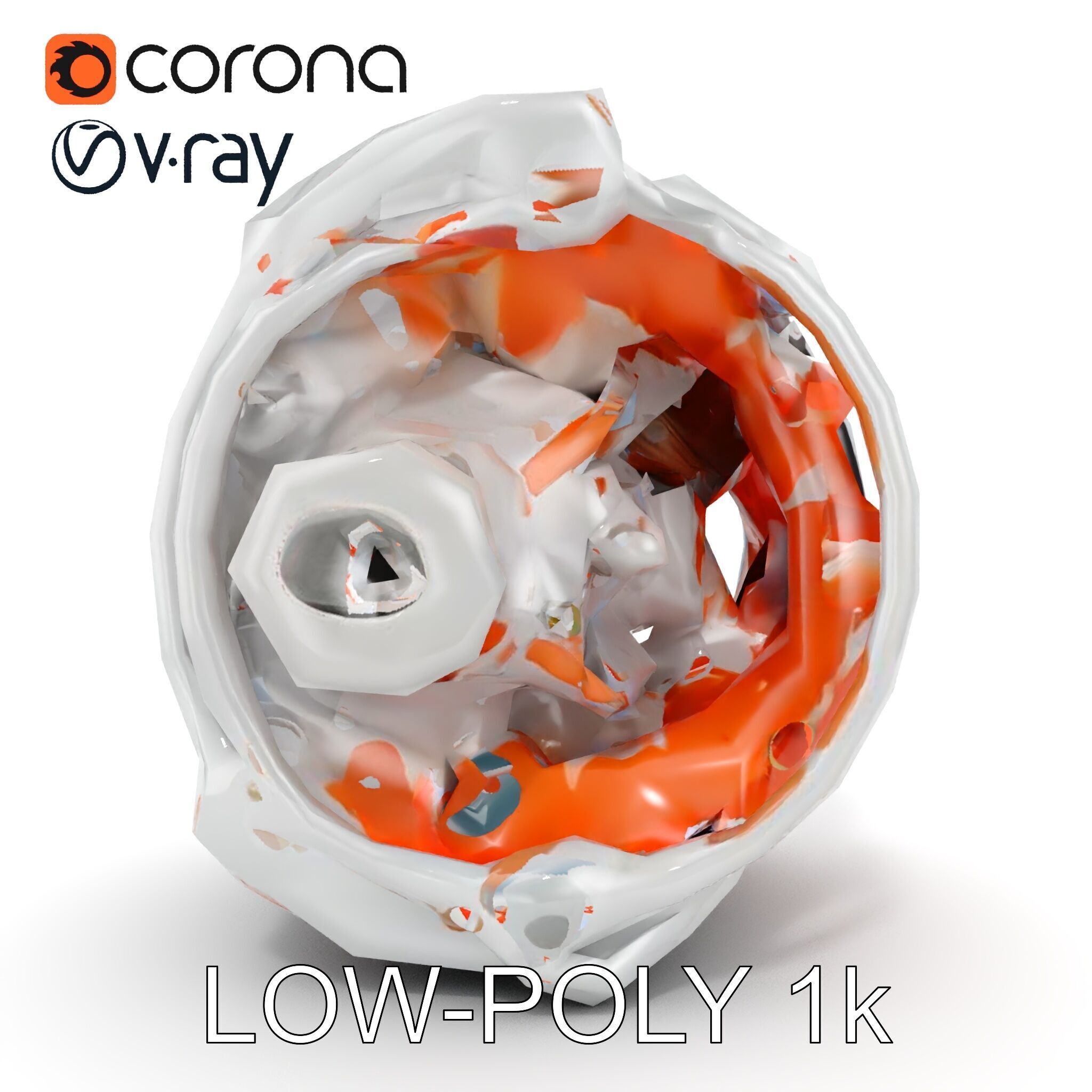 Electric Motor Model Pack  Detailed Mechanical Component Low-poly 3D model_17