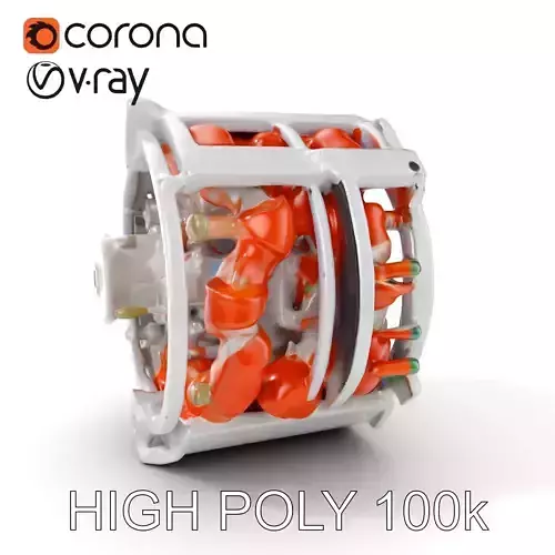 Electric Motor Model Pack  Detailed Mechanical Component Low-poly 3D model