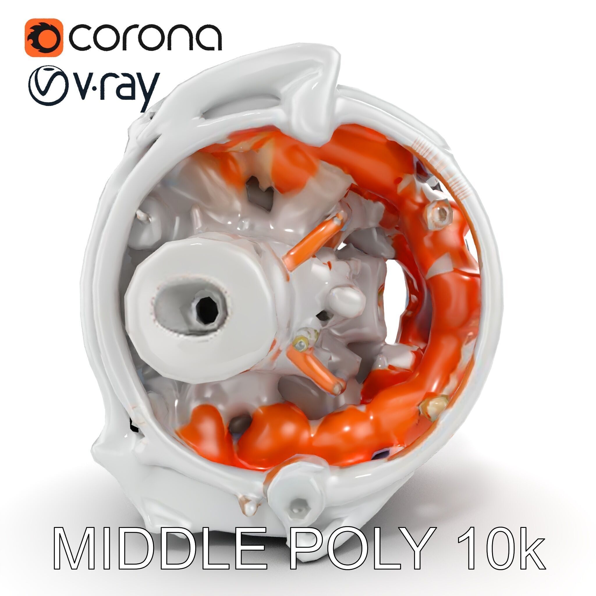 Electric Motor Model Pack  Detailed Mechanical Component Low-poly 3D model_27