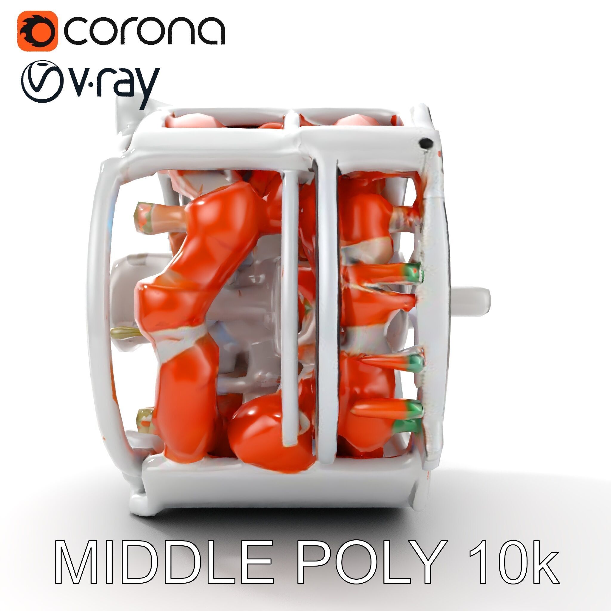 Electric Motor Model Pack  Detailed Mechanical Component Low-poly 3D model_30