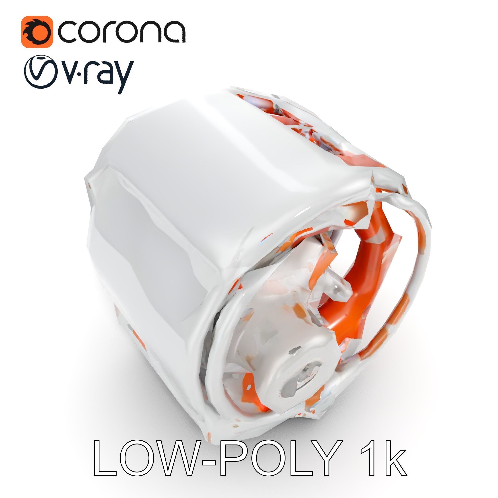 Electric Motor Model Pack  Detailed Mechanical Component Low-poly 3D model_14