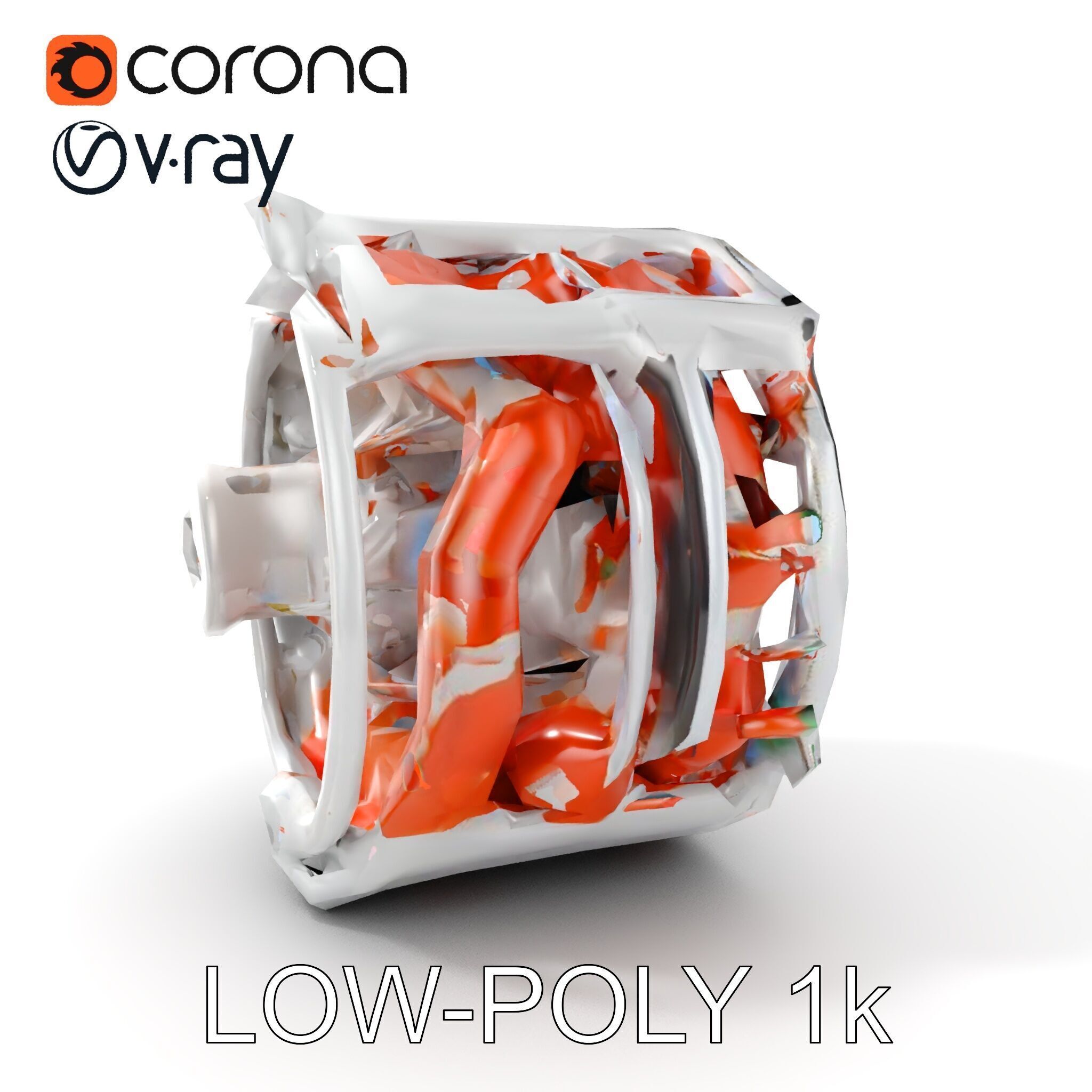 Electric Motor Model Pack  Detailed Mechanical Component Low-poly 3D model_7