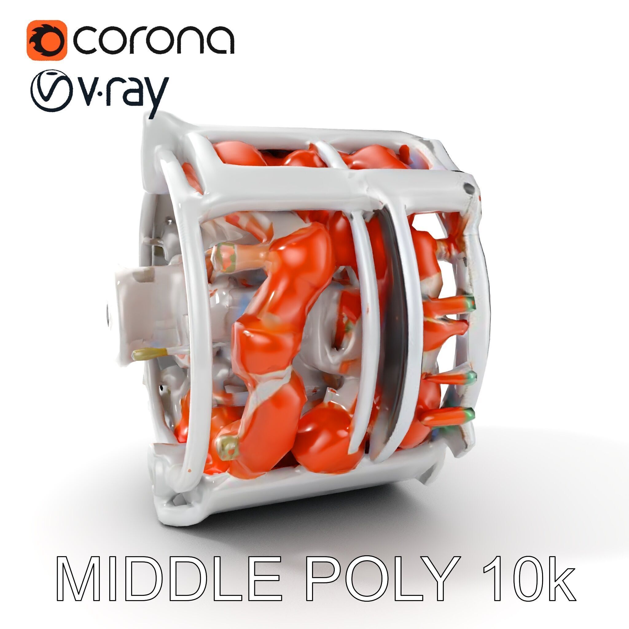 Electric Motor Model Pack  Detailed Mechanical Component Low-poly 3D model_8