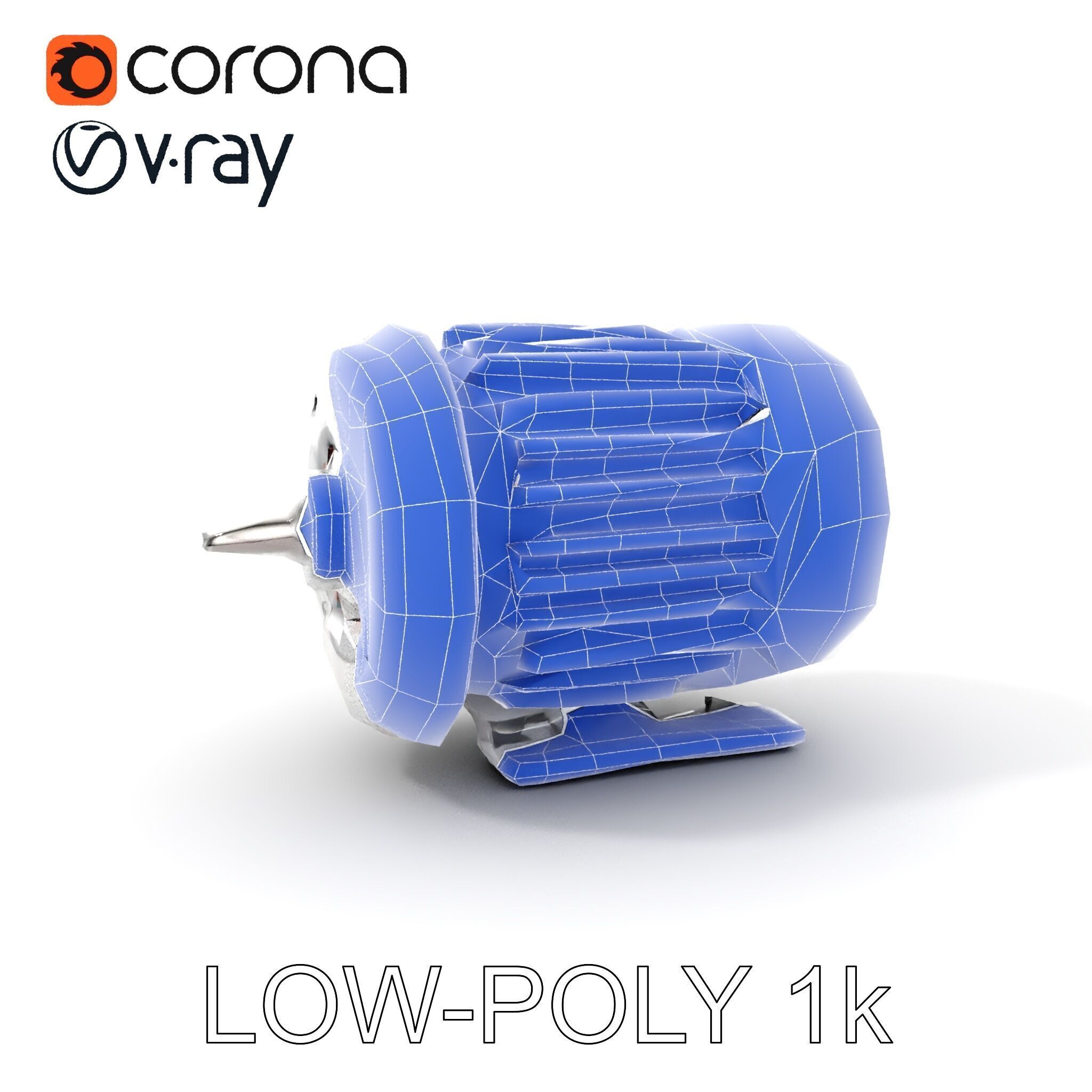 Electric Motor Model Pack  Detailed and Versatile Low-poly 3D model_20