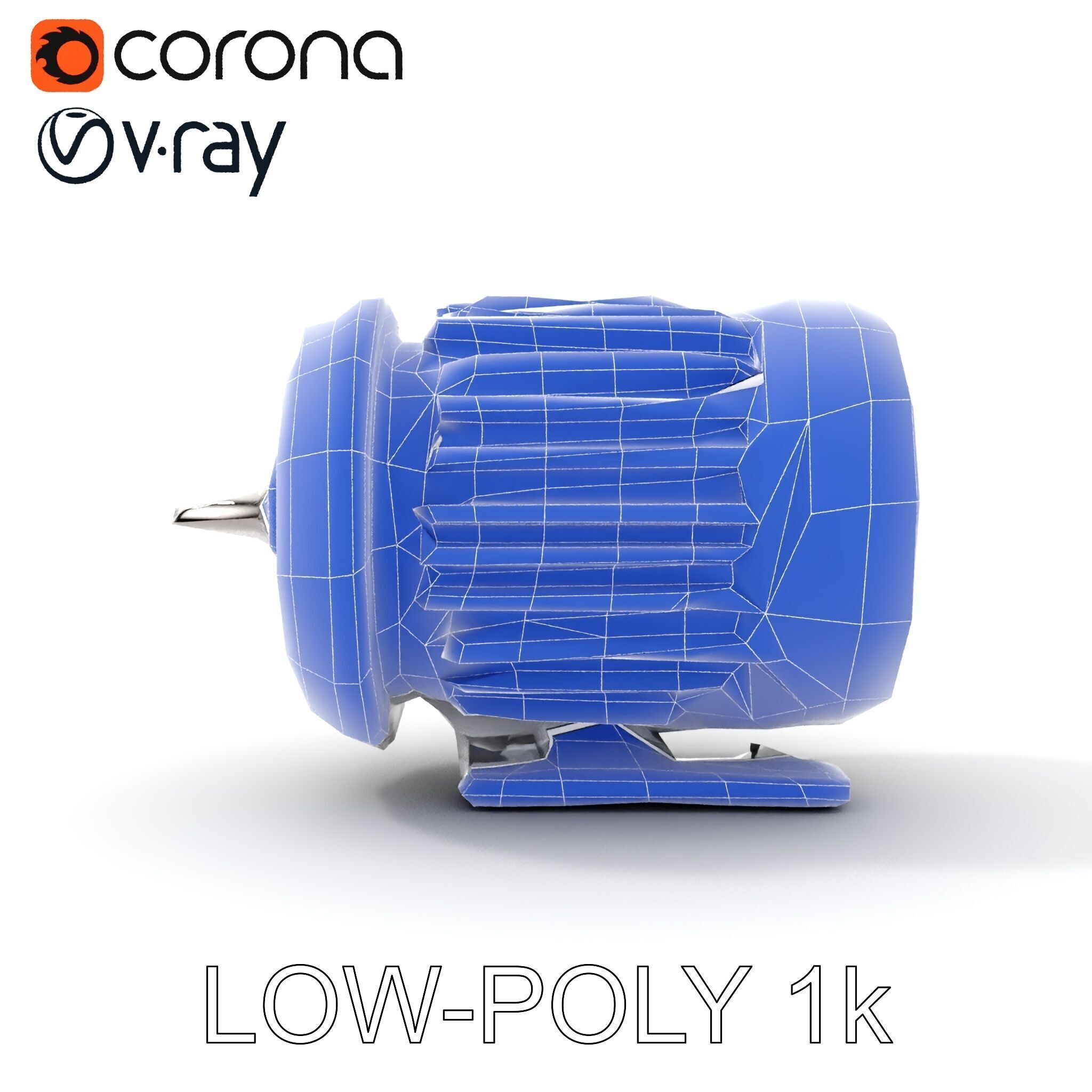 Electric Motor Model Pack  Detailed and Versatile Low-poly 3D model_31
