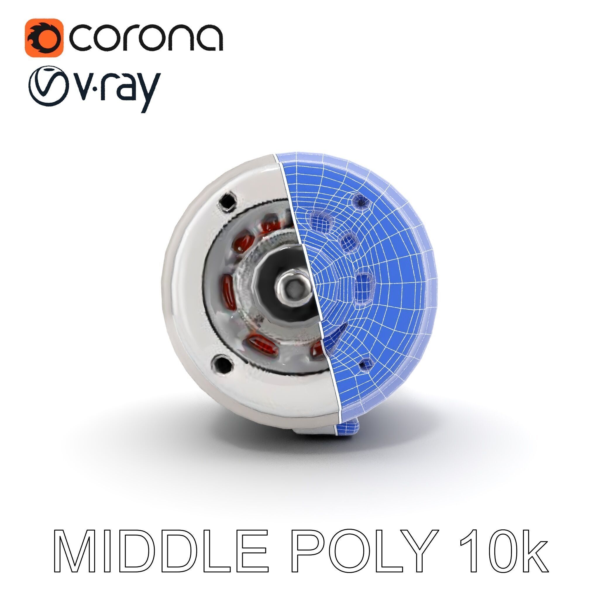 Electric Motor Model Pack  Detailed and Versatile Low-poly 3D model_11