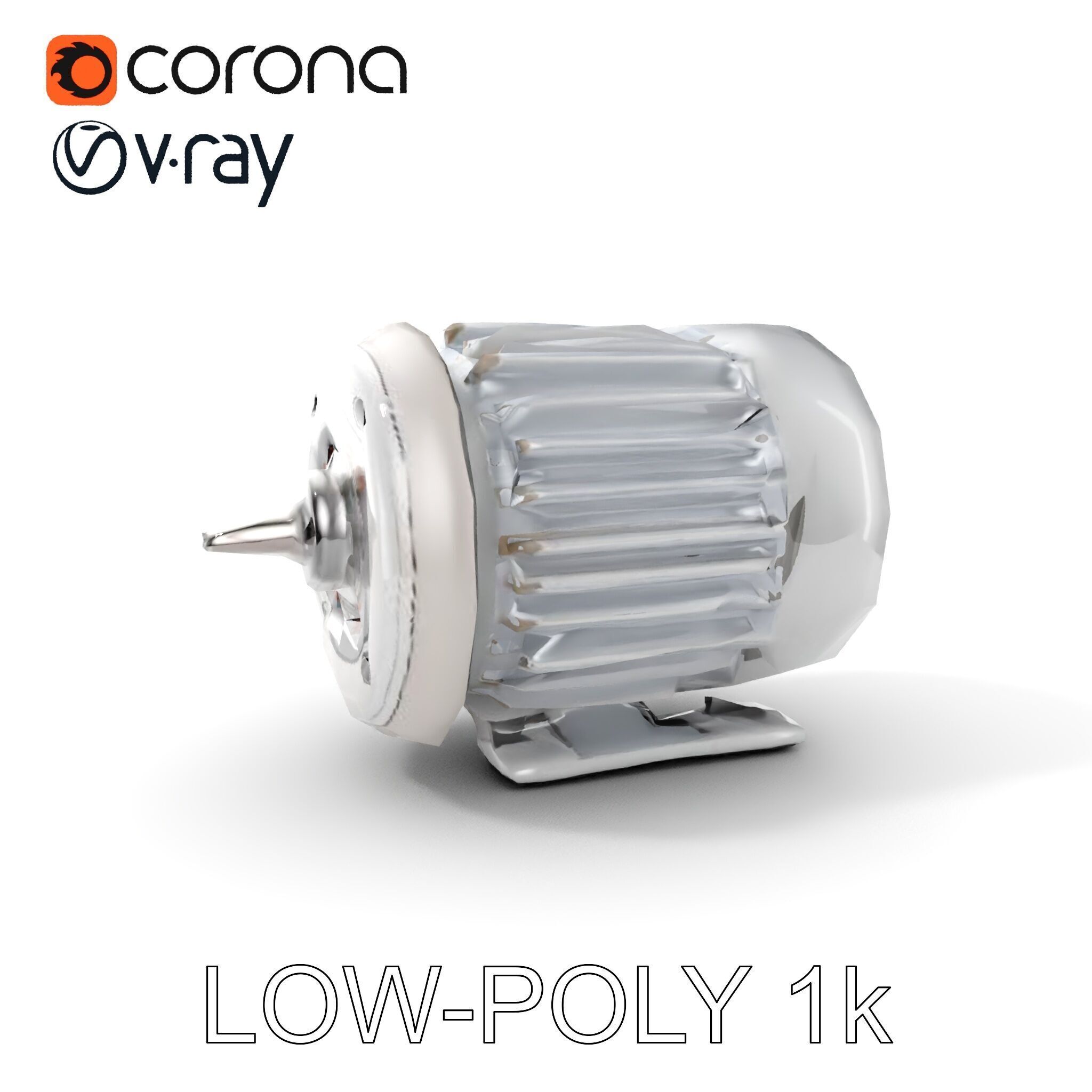 Electric Motor Model Pack  Detailed and Versatile Low-poly 3D model_12