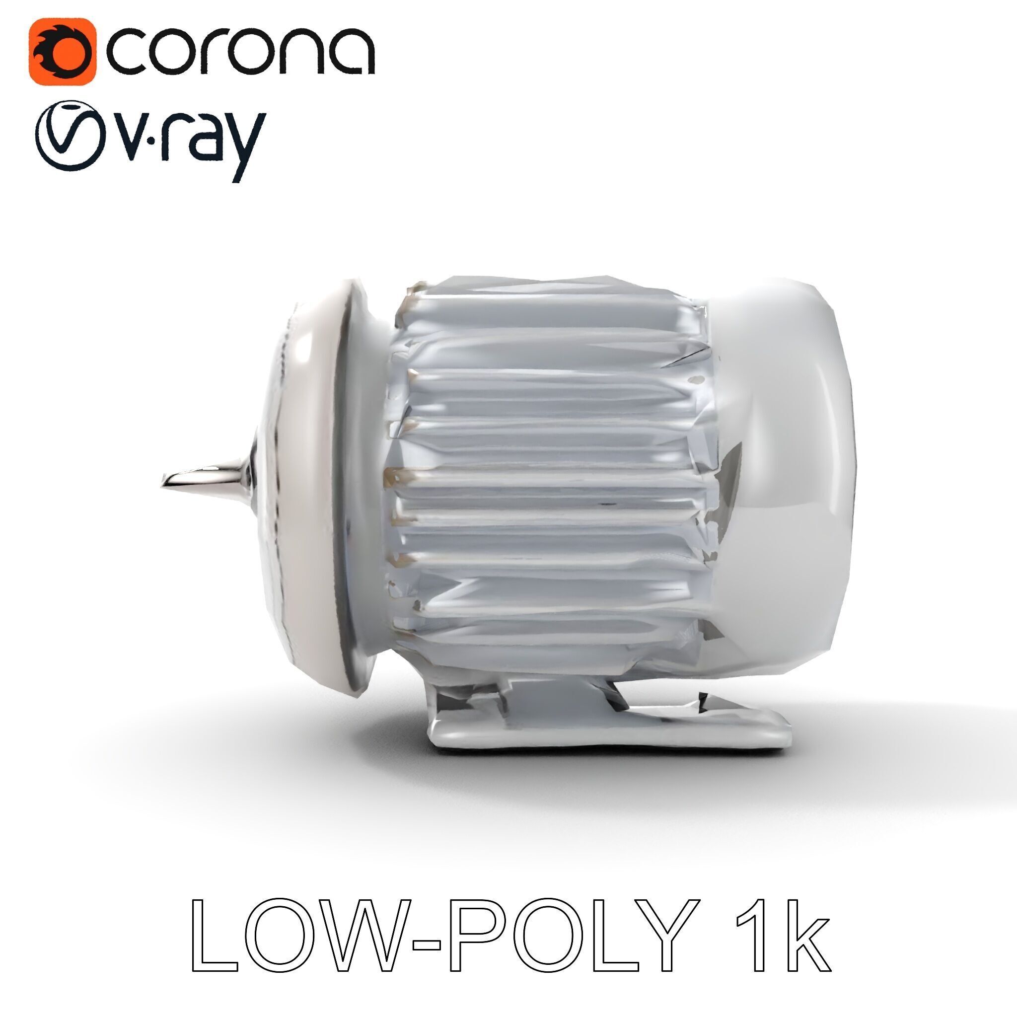 Electric Motor Model Pack  Detailed and Versatile Low-poly 3D model_9