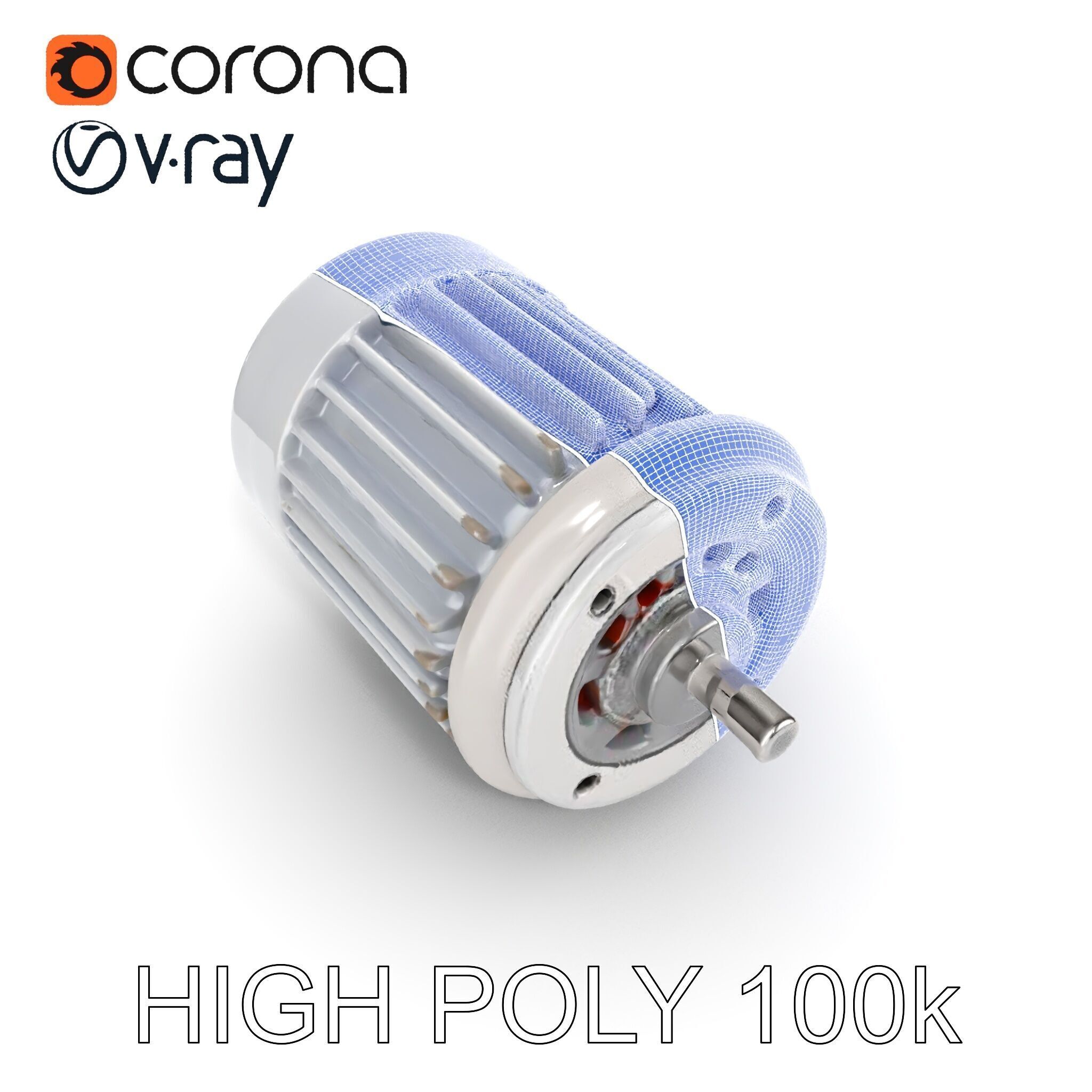 Electric Motor Model Pack  Detailed and Versatile Low-poly 3D model_23
