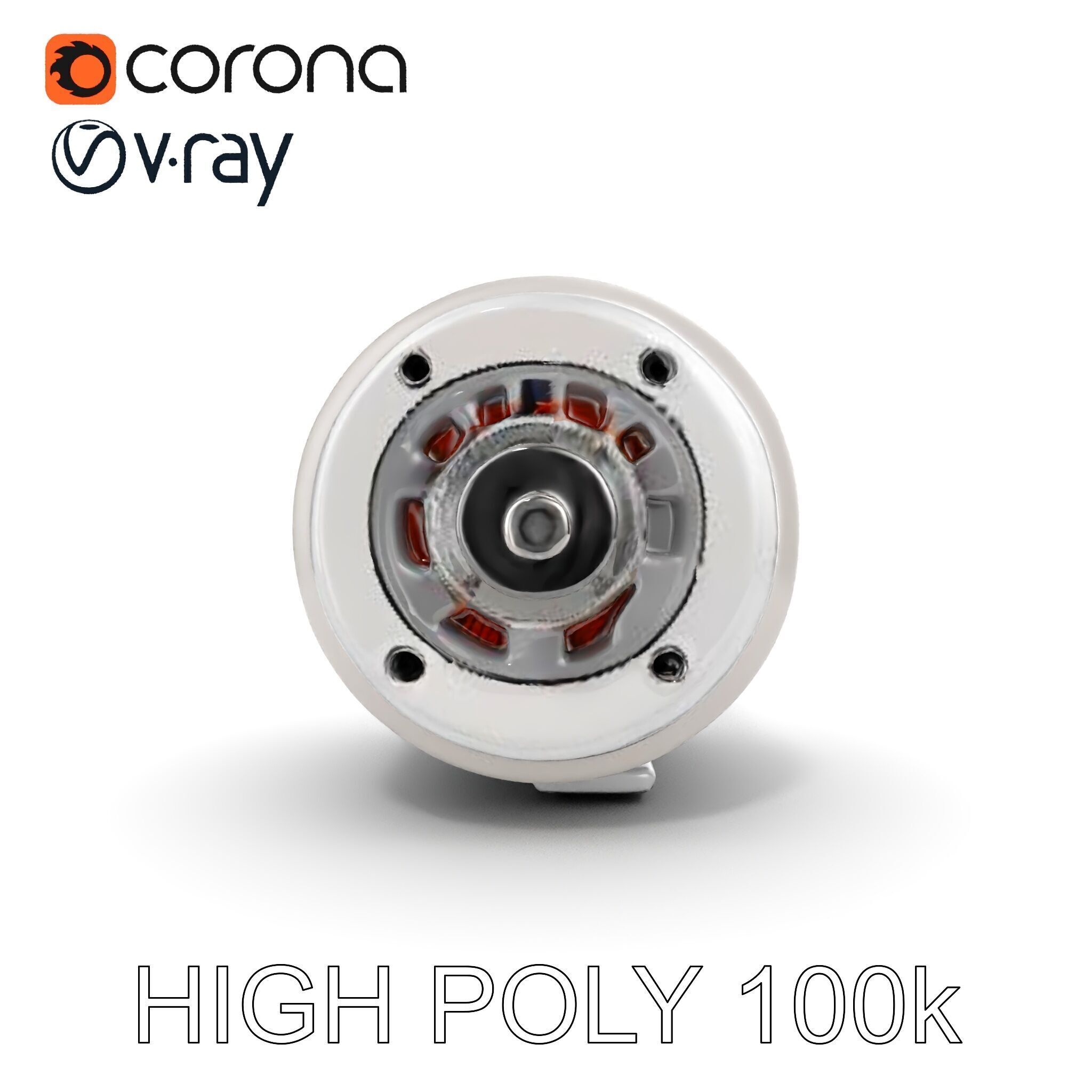 Electric Motor Model Pack  Detailed and Versatile Low-poly 3D model_29